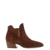Hispanitas Verona Nubuck Leopard Printed Ankle Boots, Brown