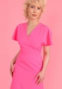 Sisters By Caroline Kilkenny Lincoln V-Neck Knee Length Dress, Barbie Pink
