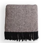 Sheelin Marina Herringbone 150x200cm Throw, Black
