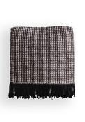 Sheelin Judith Dot 150x200cm Throw, Black &amp; Mink image