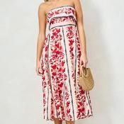 Hope &amp; Ivy Billy Botanical Print Midi Dress, Multi-Coloured image