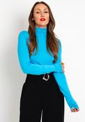 Ichi Roll Neck Knit Sweater, Hawaiian Ocean image