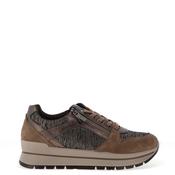 Igi &amp; Co. Leather Metallic Side Zip Trainers, Brown