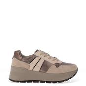 Igi &amp; Co. Leather Leather Metallic Trainers, Stone Grey