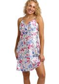 Indigo Sky Vibrant Floral Satin Nightdress, White Multi image