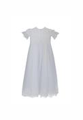 Isabella Lace and Tulle Christening Gown, White image