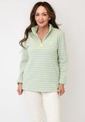 Jessica Graaf Striped Half Zip Sweatshirt, Green image