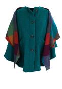 Branigan Weavers One Size Tina Hooded Swing Cape, Killybegs Jade image