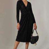 Jolie Moi Plisse Midi Pencil Dress, Black image