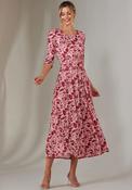 Jolie Moi Goldie Floral Jersey A-line Dress, Pink image