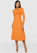 Closet Twist Detail Jersey Midi Dress, Orange image
