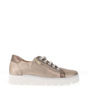 Jose Saenz Metallic Colour Block Trainers, Gold
