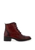 Jose Saenz Snaked Print Lace Up Ankle Boots, Red image
