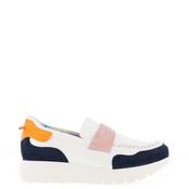 Jose Saenz Colour Block Loafers, White Multi