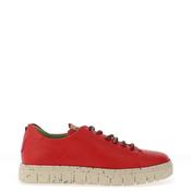 Jose Saenz Leather Laced Trainers, Red