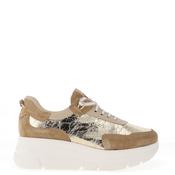 Jose Saenz Colour Block Platform Trainers, Gold