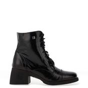 Jose Saenz Patent Leather Military Heeled Boot, Black image