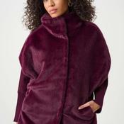 Joseph Ribkoff Faux Fur Boxy Vest, Purple image