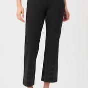 Joseph Ribkoff Flared Pull-On with Rhinestone Detail Trousers, Black