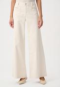 Joseph Ribkoff Denim Palazzo Jeans, Cream image