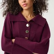 Joseph Ribkoff Shawl-Neck Sweater, Purple image