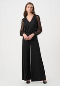Joseph Ribkoff Silky Knit Wide Leg Jumpsuit, Black image