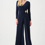 Joseph Ribkoff Silky Knit Wide Leg Jumpsuit, Navy image