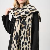 Joseph Ribkoff Leopard Print Scarf, Beige image