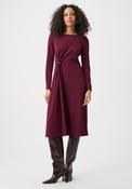 Joseph Ribkoff Scuba Sheath Midi Dress, Wine image