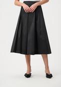 Joseph Ribkoff Pleated A-Line Skirt, Black image