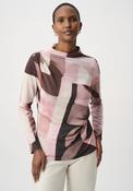 Joseph Ribkoff Geometric Print Sweater, Pink image