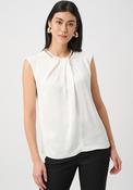 Joseph Ribkoff Satin Sleeveless Top, Off-White image