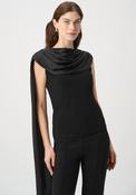 Joseph Ribkoff Cowl Neck Drape Top, Black image