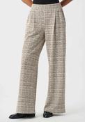 Joseph Ribkoff Plaid Wide Leg Trousers, Beige Multi image