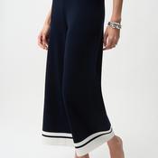 Joseph Ribkoff Culotte with Stripe Detail Trousers, Navy and White image