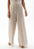 Joseph Ribkoff Chiffon Jacquart Polka Dot Print Trousers, Taupe image