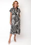 Joseph Ribkoff Printed Midi Shirt Dress, Black image