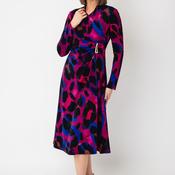 Joseph Ribkoff Wrap Bodice Midi Dress, Pink image