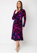 Joseph Ribkoff Wrap Bodice Midi Dress, Pink image