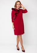 Joseph Ribkoff 3D Detail Midi Dress, Red image