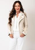 Joseph Ribkoff Faux Suede Contrast Jacket, Beige image