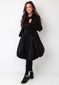 Joseph Ribkoff Belted Balloon Hem Coat, Black image