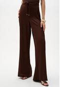 Joseph Ribkoff Crushed Satin Wide Leg Trousers, Mahogany Brown image