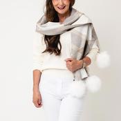 Joseph Ribkoff Bauble Detail Scarf, Taupe Multi image
