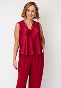 Joseph Ribkoff Lace Detail Top, Red image