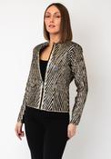 Joseph Ribkoff Mesh Striped Jacket, Gold image