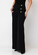 Joseph Ribkoff Button Detail Wide Leg Trousers, Black image