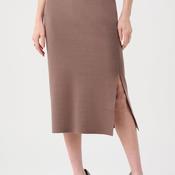 Joseph Ribkoff Knit Midi Skirt, Mink Brown image