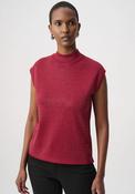 Joseph Ribkoff Rhinestone Knit Top, Wine image