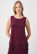 Joseph Ribkoff Lace Hem Sleeveless Top, Purple image